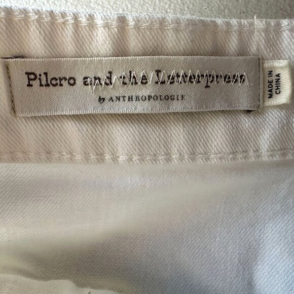 Pilcro And The Letterpress by Anthropologie Button Fly Embroidered Jeans 28 - Picture 9 of 12